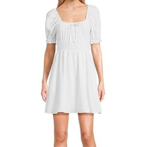 Short Puff Sleeve Triple Elastic Waist Dress Juniors NWT Multiple Sizes .